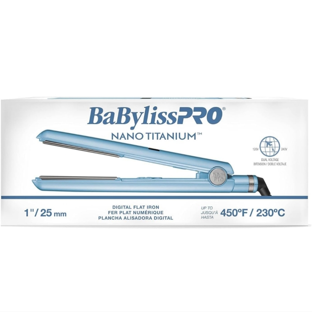 BRAND NEW IN BOX BaByliss PRO Nano Titanium Flat Iron